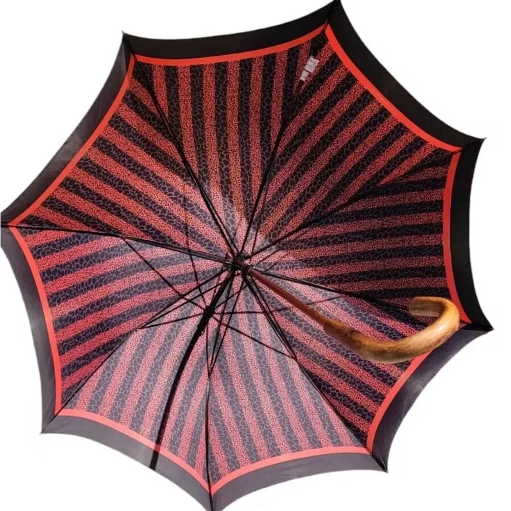 SALE! CHRISTIAN DIOR Rare Vintage Trotter Wooden Handle Umbrella EUC - Picture 5 of 7